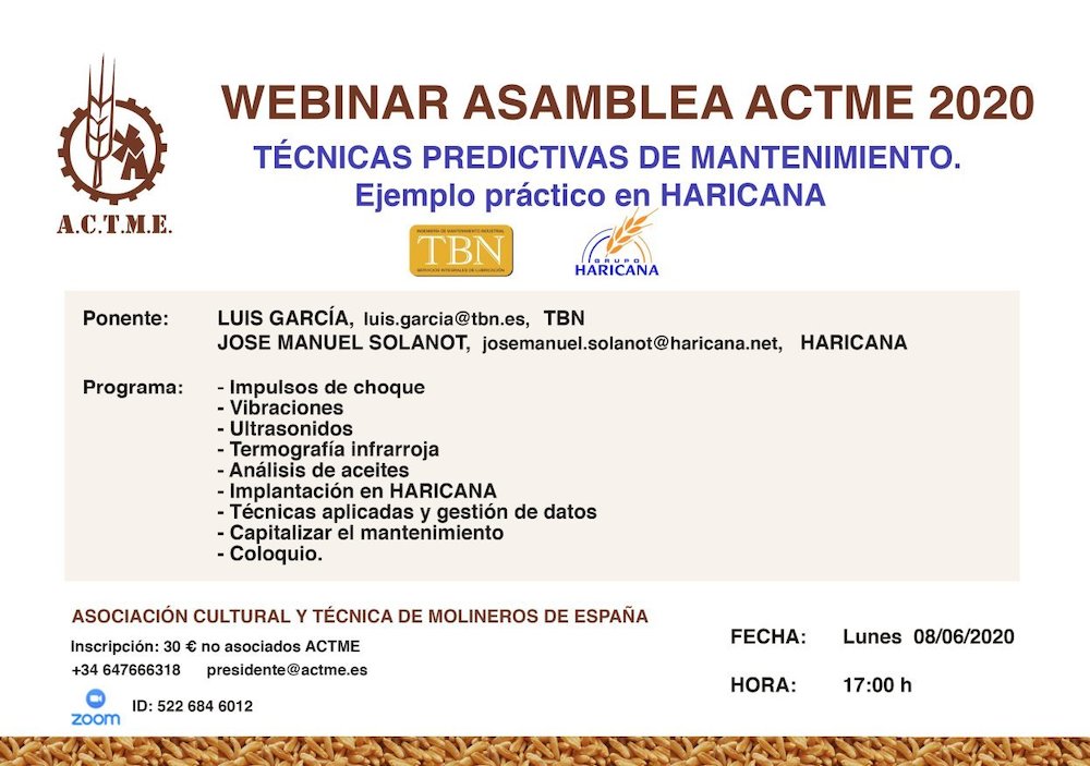 ASAMBLEA ACTME JUNIO 2020 VIDEOS WEBINARS